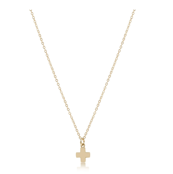 ENEWTON 16" necklace gold - cross small gold charm**