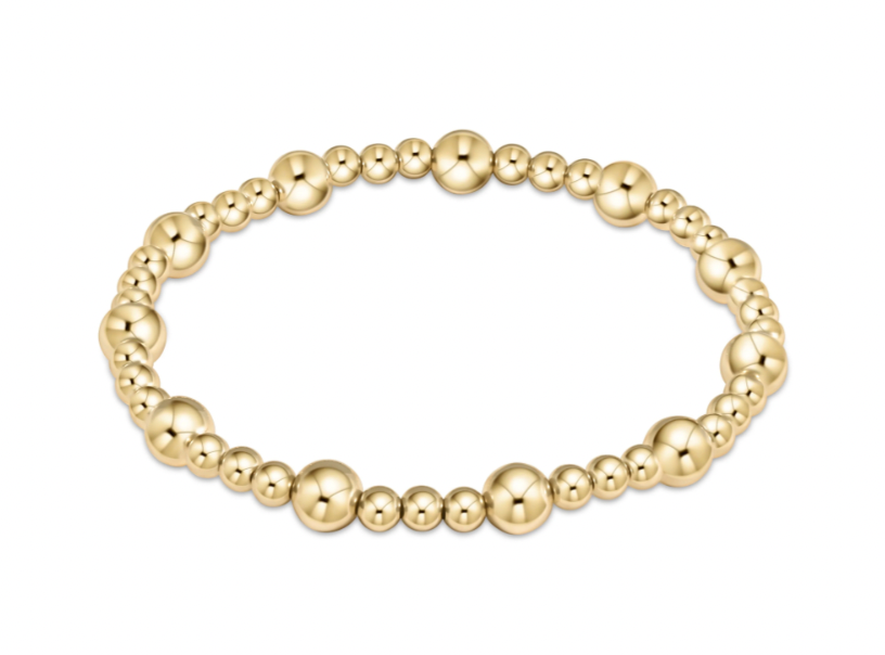 ENEWTON classic sincerity pattern 6mm bead bracelet - gold*