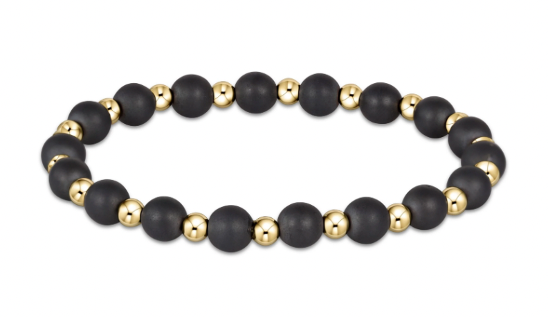 ENEWTON grateful pattern 6mm bead bracelet - hematite***