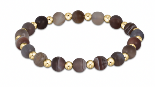 ENEWTON grateful pattern 6mm bead bracelet - botswana agate***