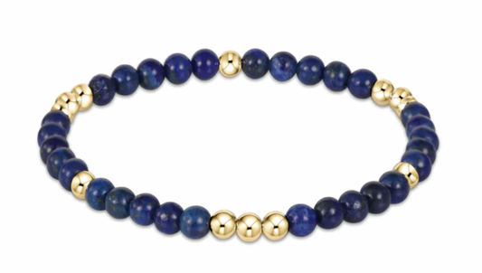 ENEWTON grateful pattern 4mm bead bracelet - lapis***