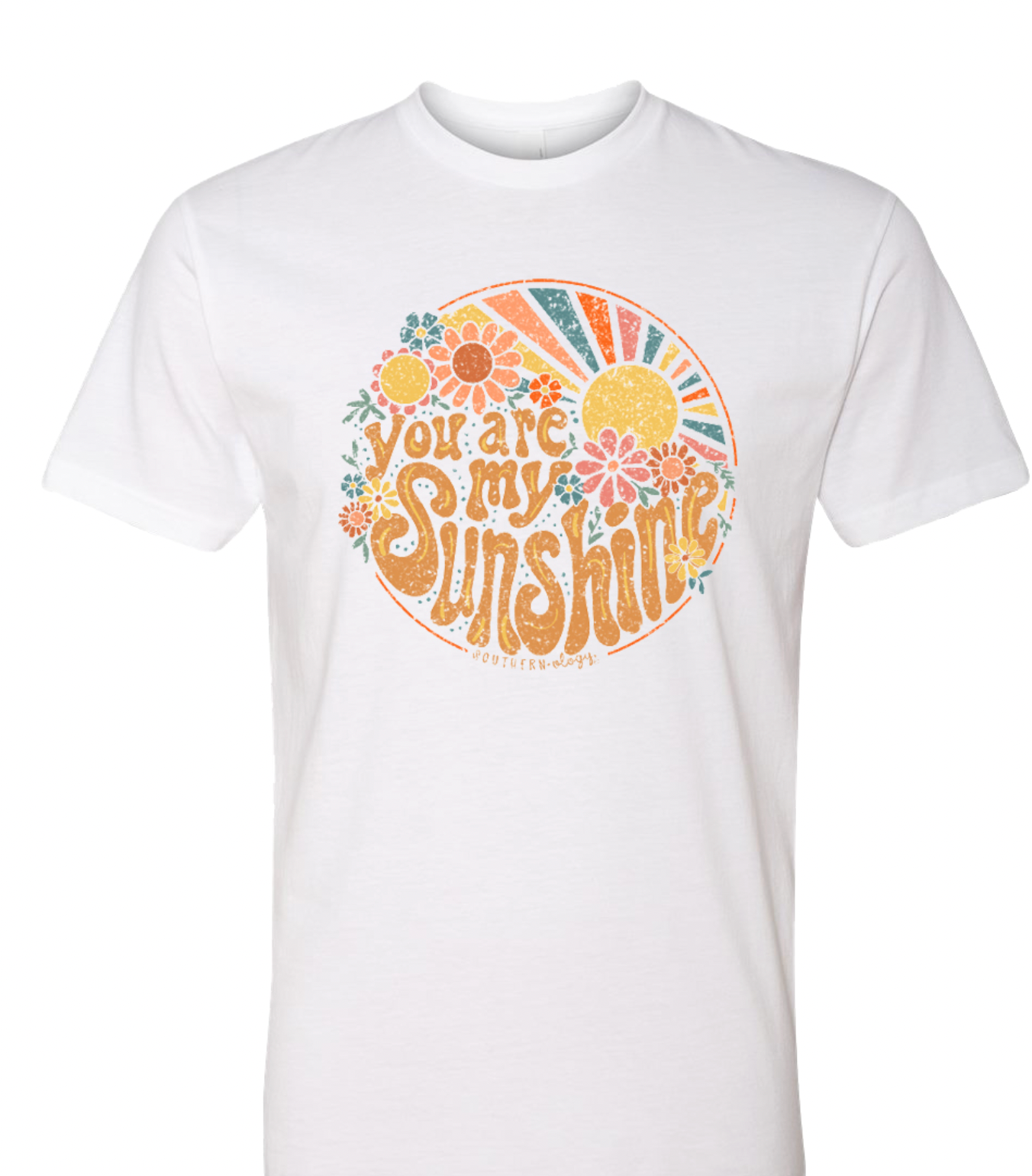 SOUTHERNOLOGY FLORAL YOU ARE MY SUNSHINE STATEMENT TEE SHORT SLEEVE