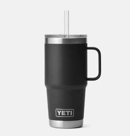 YETI RAMBLER 25 OZ STRAW MUG BLACK