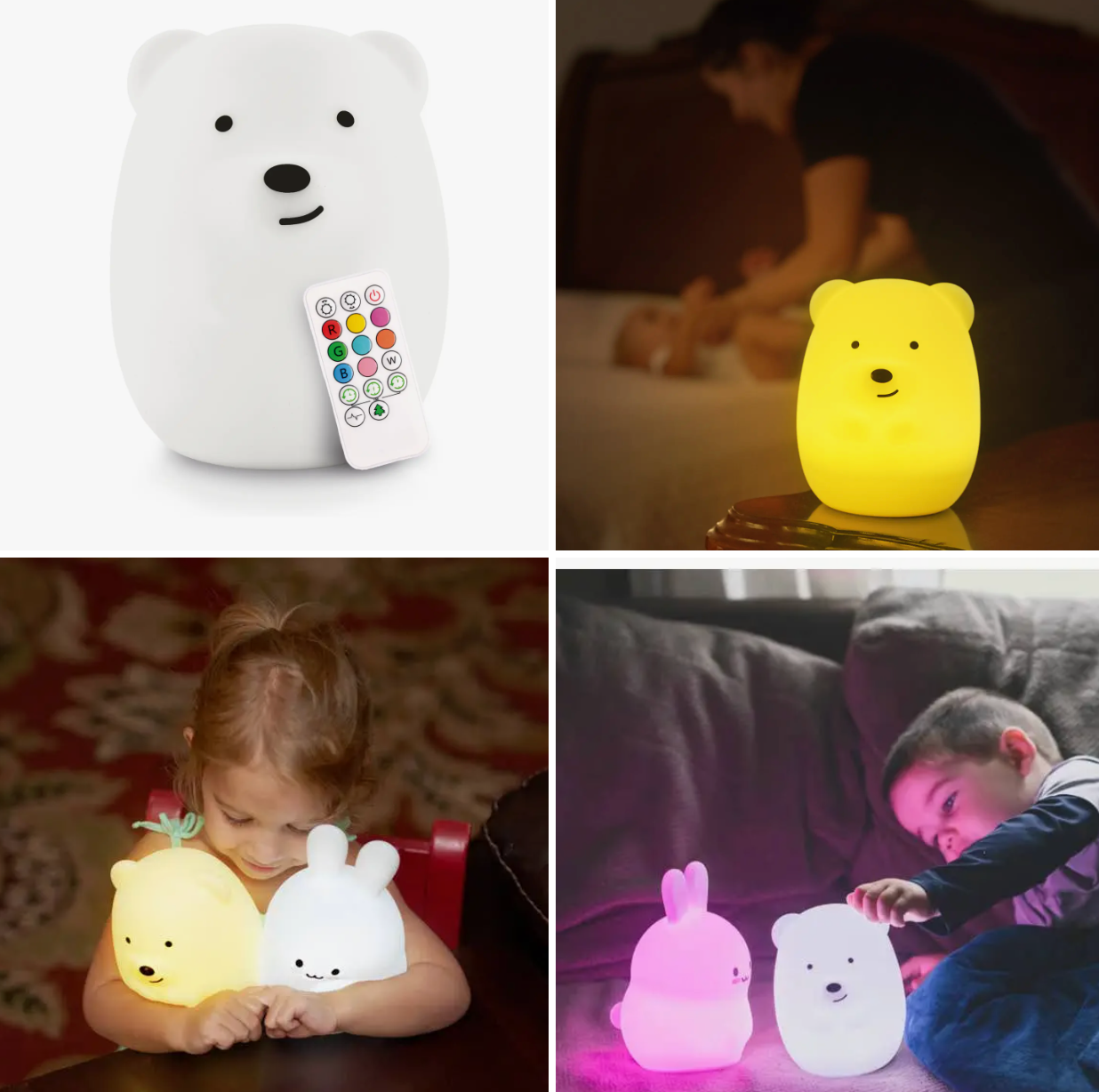 LUMIPETS LED BEAR NIGHT LIGHT WITH REMOTE