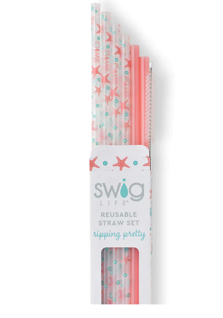 * Swig Reusable Straw Set Incognito Camo & Aqua